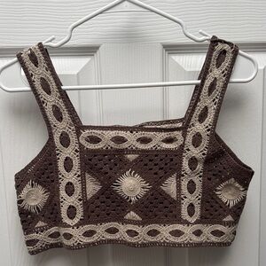 Brown Knit Top